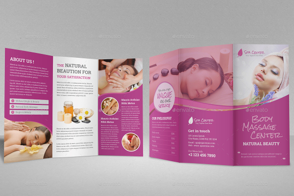 Spa Salon InDesign Brochure Template