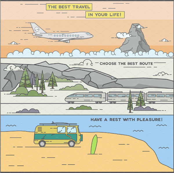Travel Vector Banner Designs