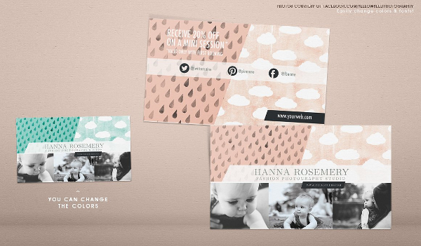 Business Card Cloud Summer Drops