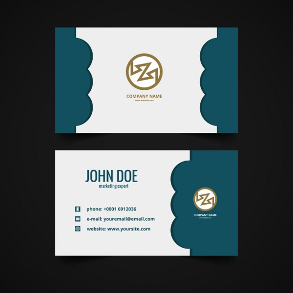 Business Card With Cloud Shape