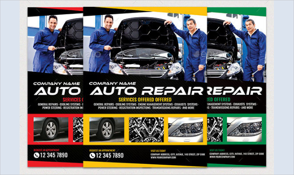 Car Repair Design Flyer Template
