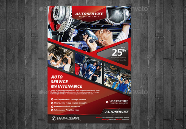 Auto Repair Service Flyer Template