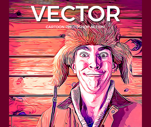 Cartoon Vector Photoshop Action