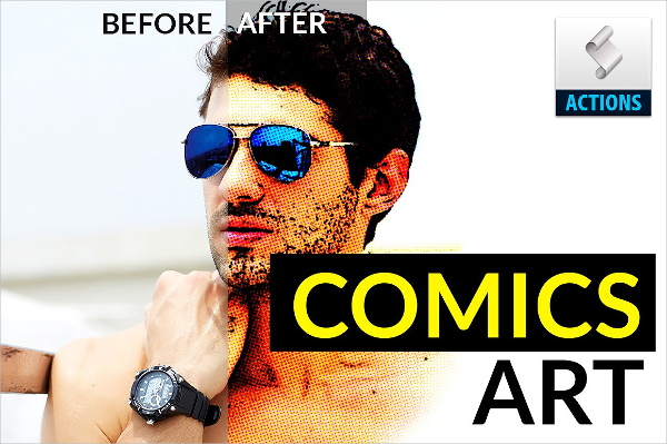 Cartoon Vintage Photoshop Action