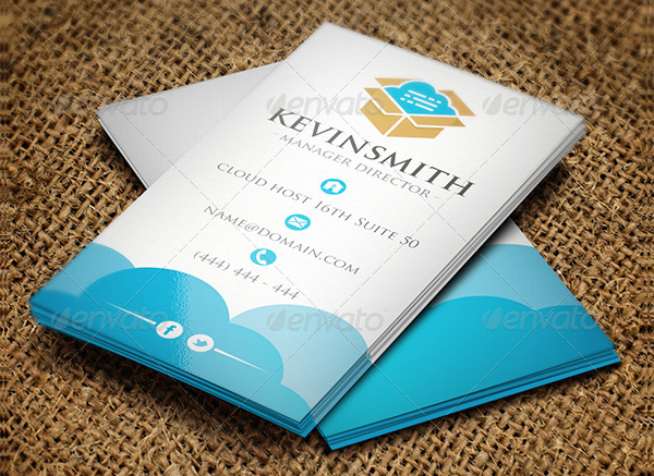 Cloud Blue Business Card Template