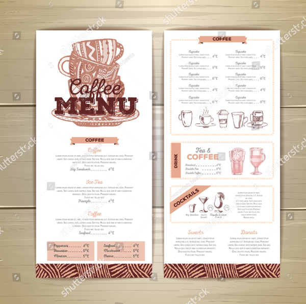 Vintage Coffee Menu Design Template