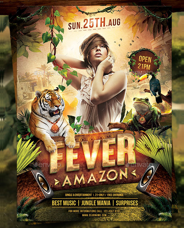 Jungle Fever Flyer Template