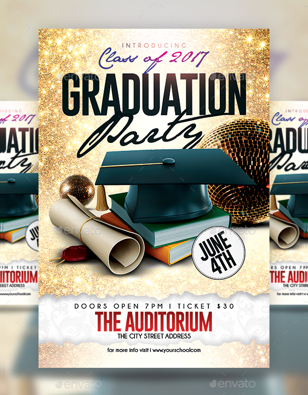 Modern Graduation Flyer Template