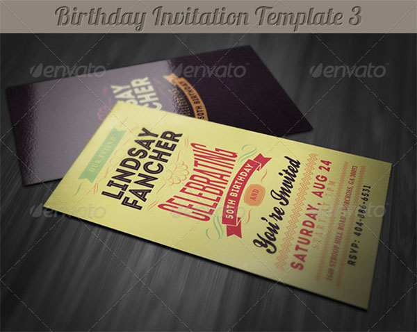 Retro Birthday Invitation Design