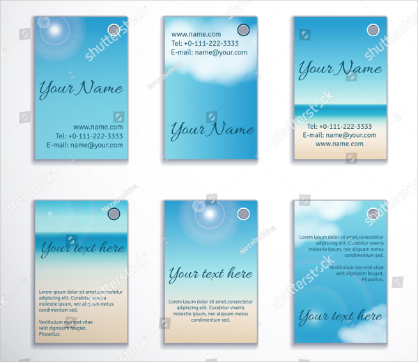 Six Vertical Cloud Business Cards