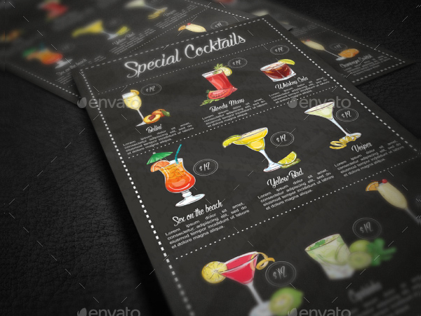 Special Cocktail Menu Template