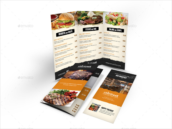 Steak House Menu Print Bundle