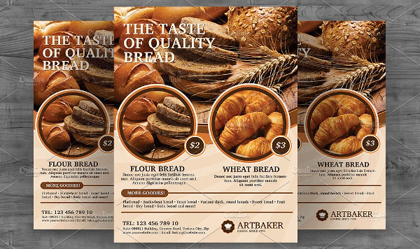 Bakery Store Menu Flyer Template