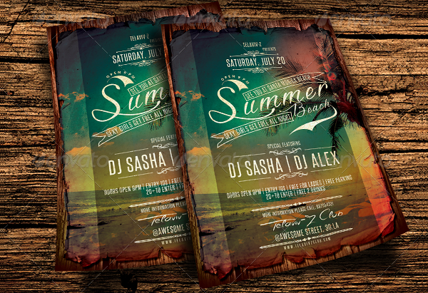 Best Beach Design Flyer Template