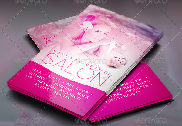 Natural Spa Salon Makeup Business Card Templates