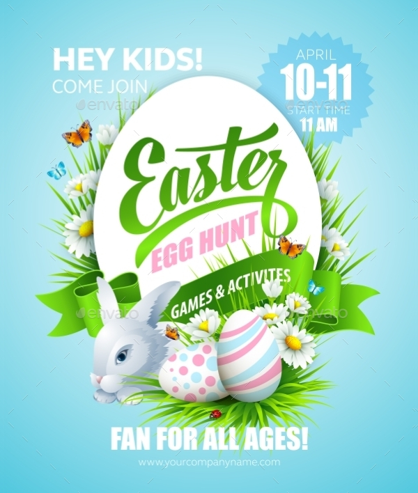 Easter Egg Hunt Poster Template