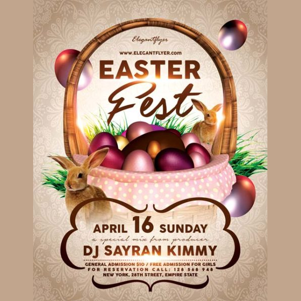 Easter Fest Free Flyer Template