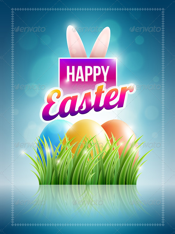 Happy Easter Day Poster Design Templates