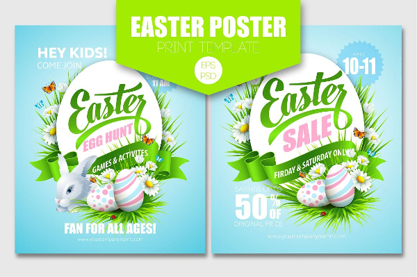 Easter Poster Print Template