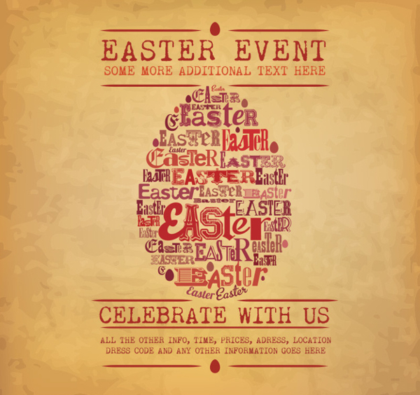 Easter egg poster Free Vector