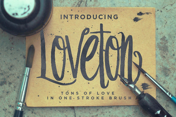 Fancy Loveton Typeface Font