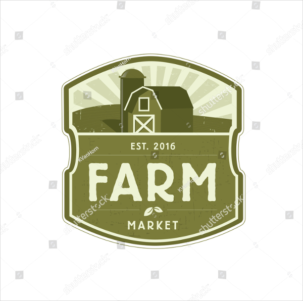 Farm Logo Unique shape Template