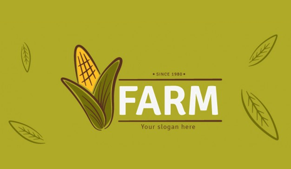 Hand Drawn Farm Products Logos Free Vector