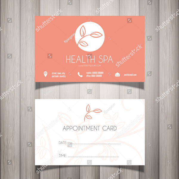 Health Spa Makeup Business Card Templates