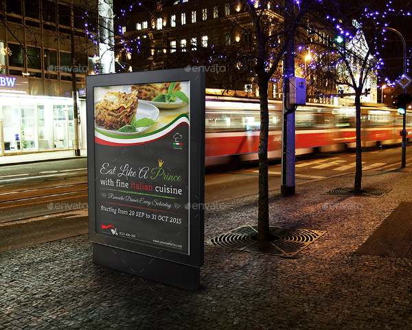 Italian Restaurant Poster Template