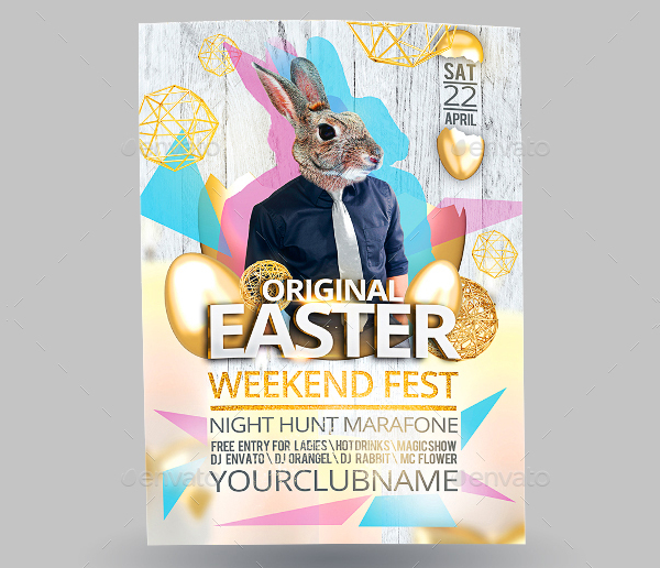 Original Easter A4 Poster Template