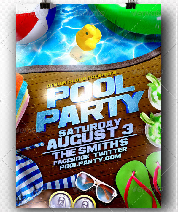Pool Party Design Flyer Template