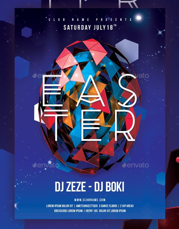 Simple Easter Poster Template