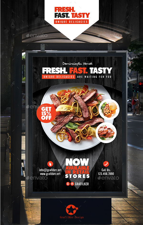 Simple Restaurant Poster Template