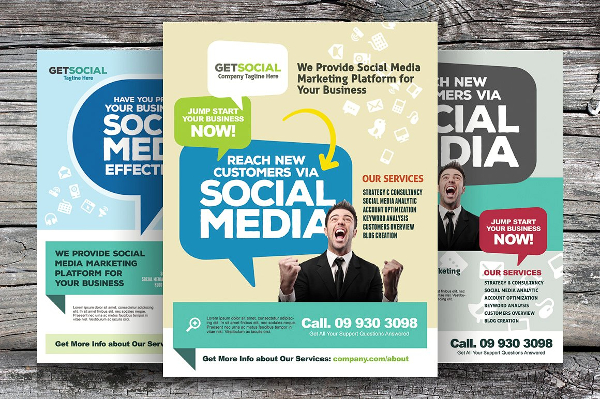 Printable Social Media Marketing Flyers