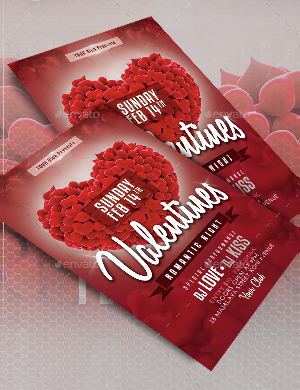 Valentine Celebration Flyer Template