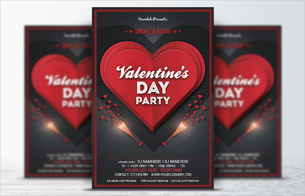 Valentines Day Flyer and BG Bundle