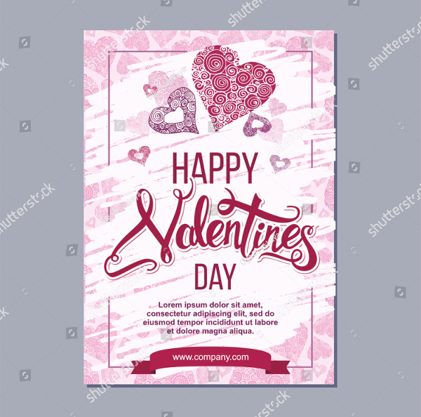 Happy Valentines Day Flyer Template