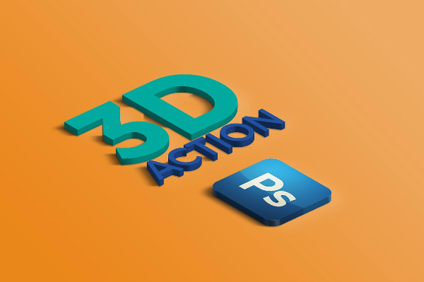 3D Perpective Action Mock-Up