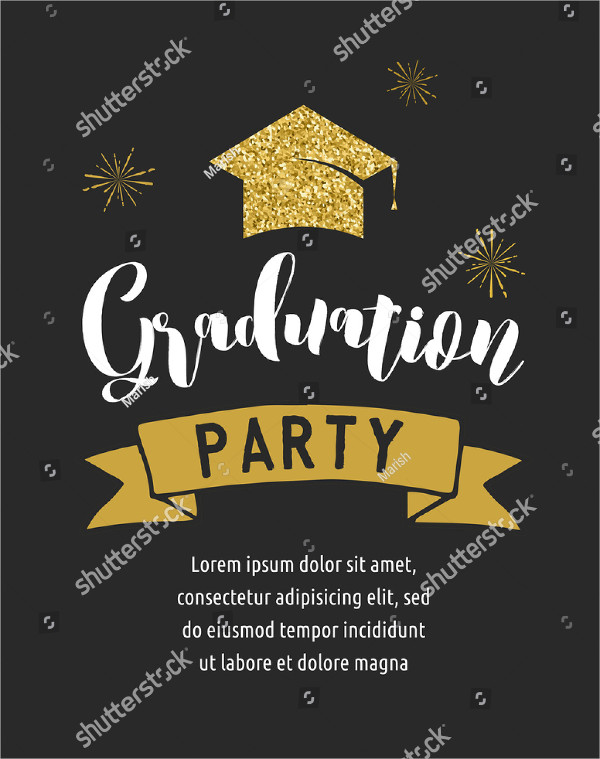 Graduation Party Celebration Invitation Design Template
