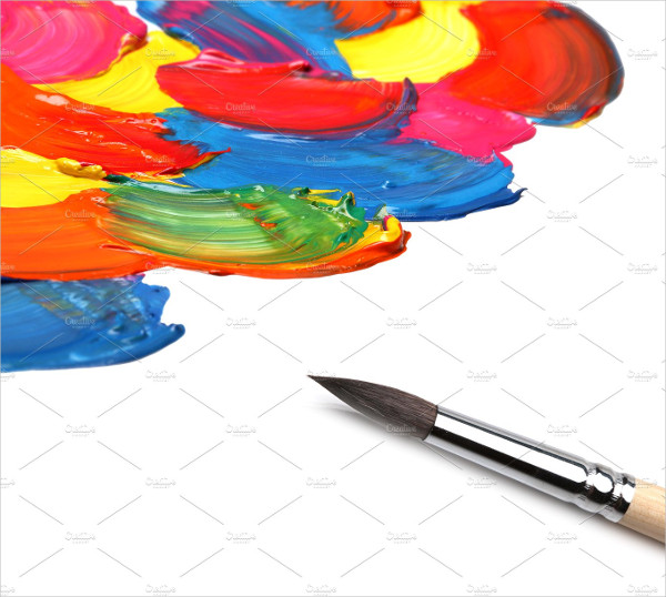 Brush And Abstract Acrylic Painted Background