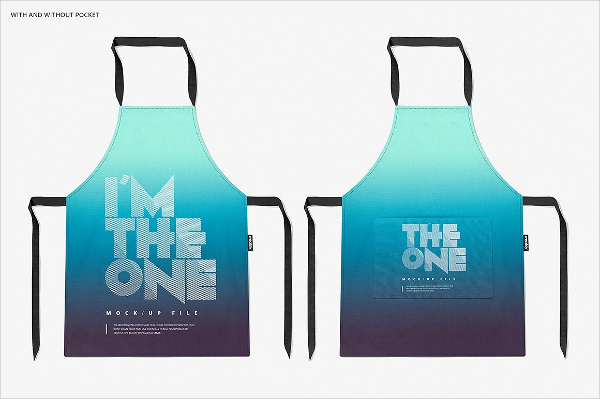 Print Apron Mokup Set