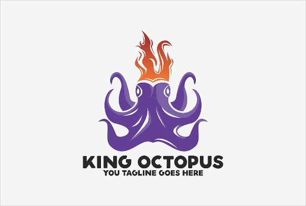 Best Octopus King Logo Design