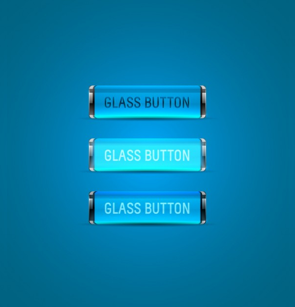 Free Vector Collection Blue Buttons