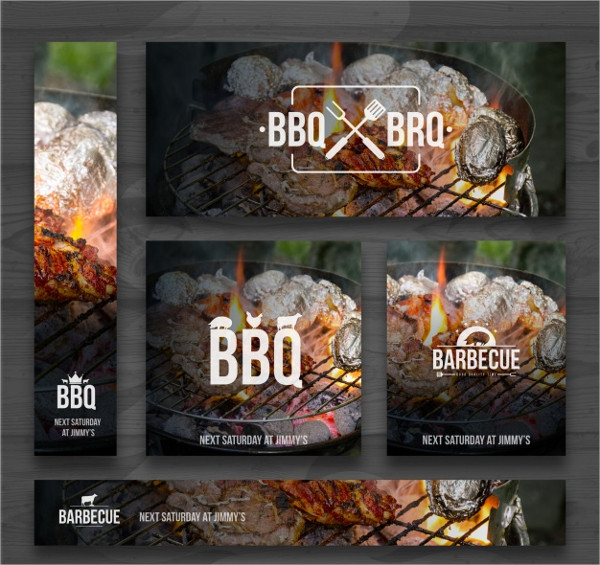 BBQ Invitation Set Free Vector
