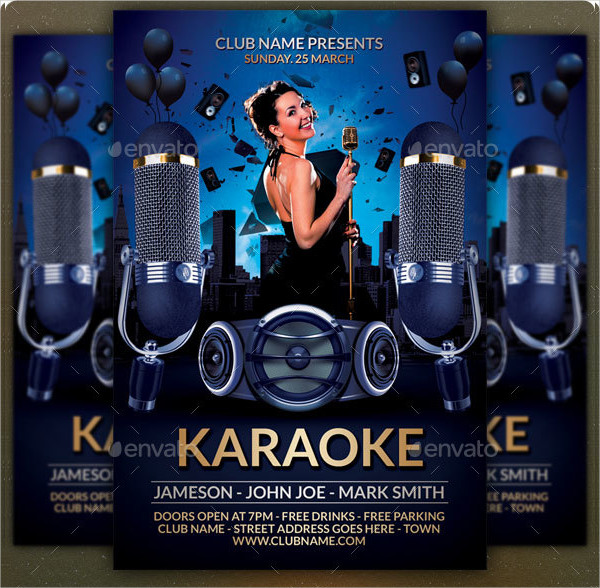Modern Karaoke Design Flyer Template