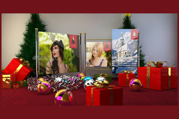 Christmas Photo Frame Mockup