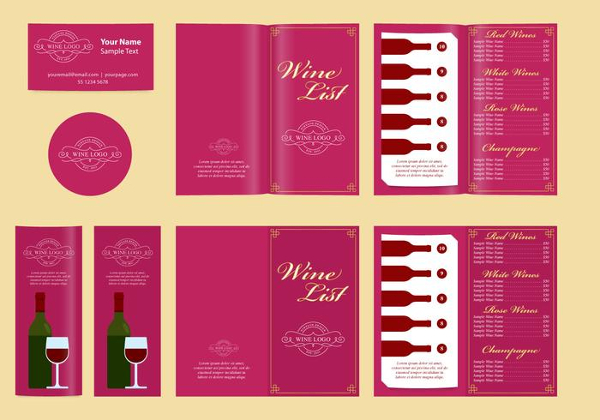 Classic Wine List Menu Free Download