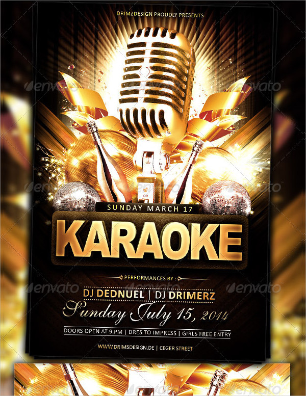 Best Karaoke Dj Music Flyer Template