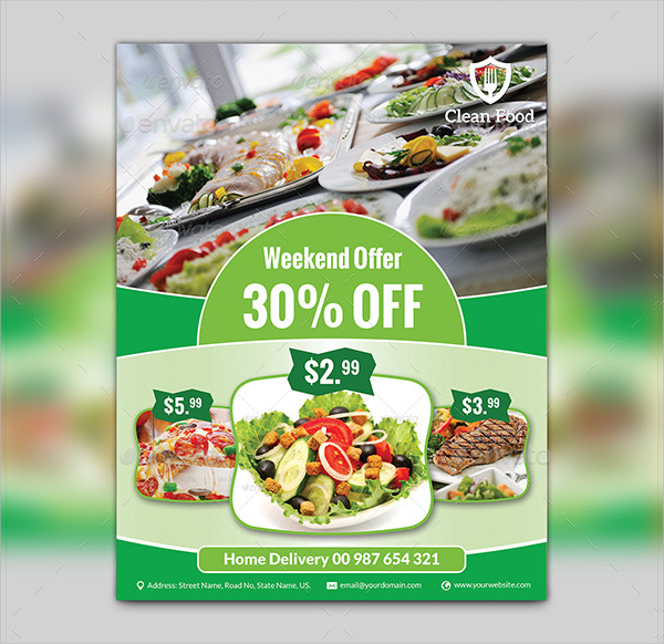 Colorful Food Burger Flyer Template