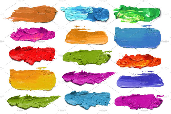 Abstract Acrylic Color Brush Strokes